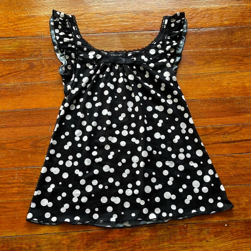 Fleurish Black and White Ruffled Sundress